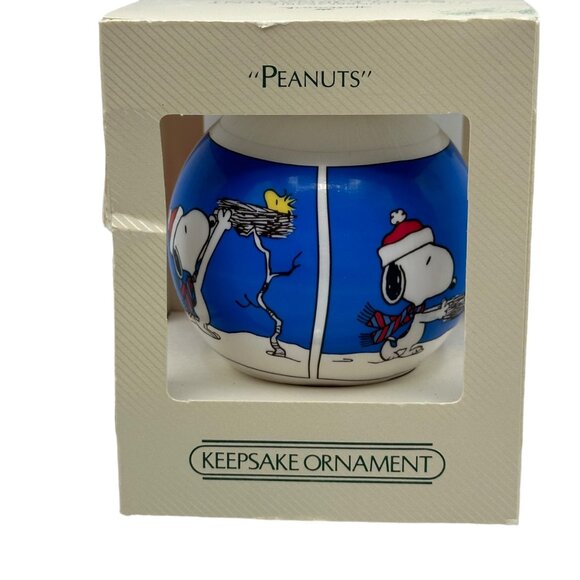 Vintage Hallmark 1983 Peanuts Christmas Ornament Snoopy Woodstock Satin - Picture 7 of 10